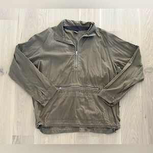 Vintage Y2K Nike Kangaroo Pocket Cotton Pullover 1/2 Zip Oversized Jacket